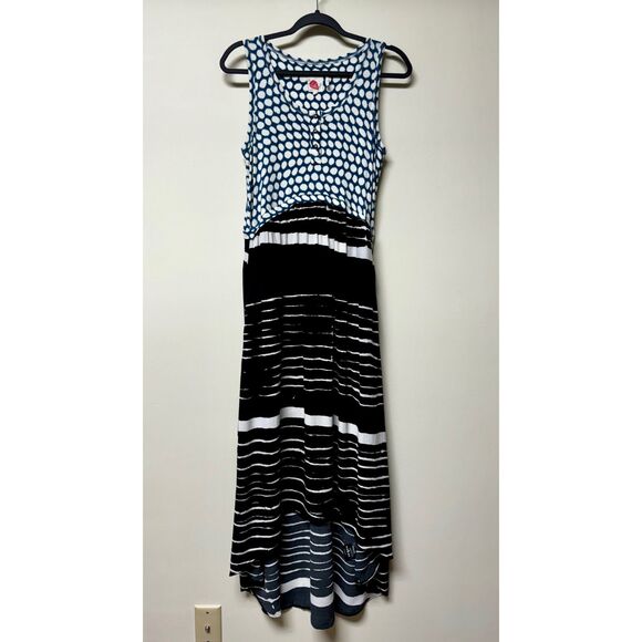 ANTHROPOLOGIE LILKA Arcata Mixed Media High/Low Maxi Dress, Sz S - Picture 3 of 11